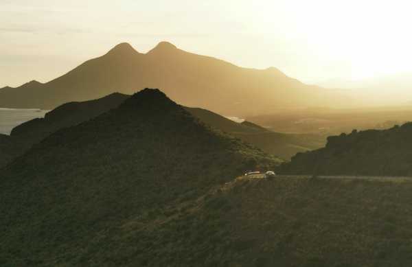 Sunset on mountains